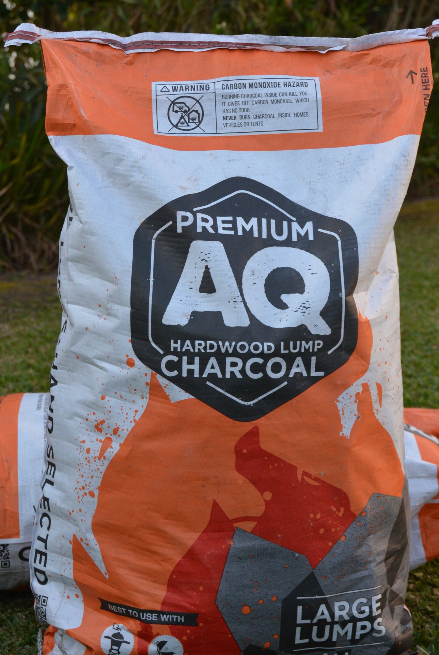 35 lbs AQ Hardwood Lump Charcoal bag
